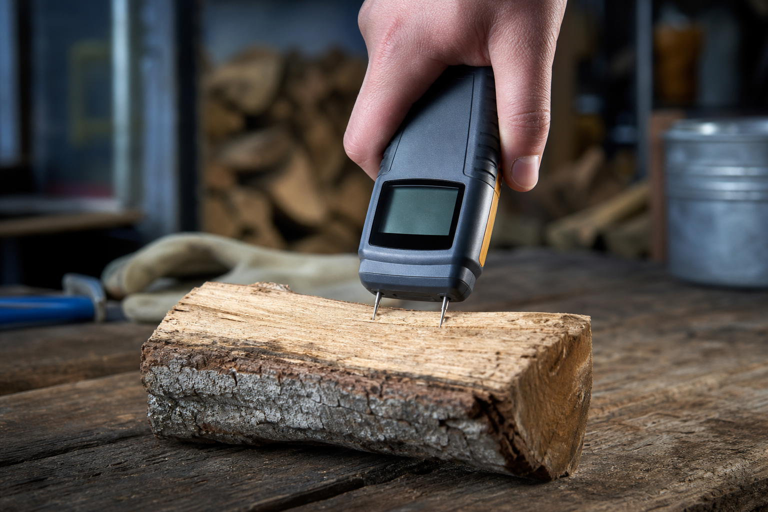 Sfeerbeeld: Vochtmeter hout