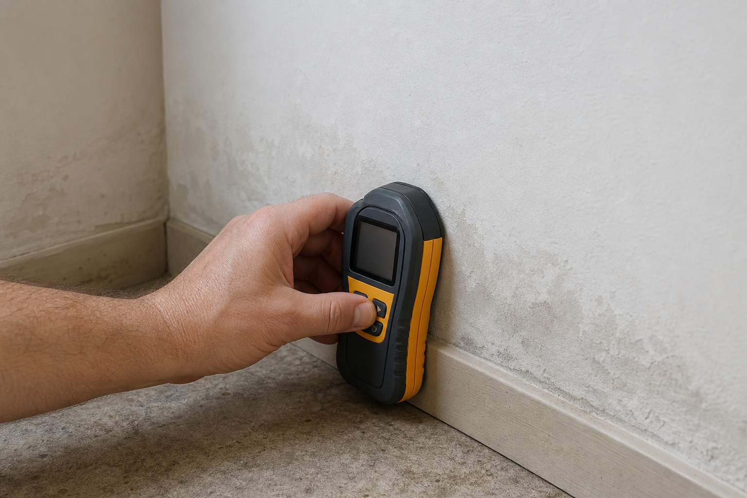 Sfeerbeeld: Vochtmeter muur